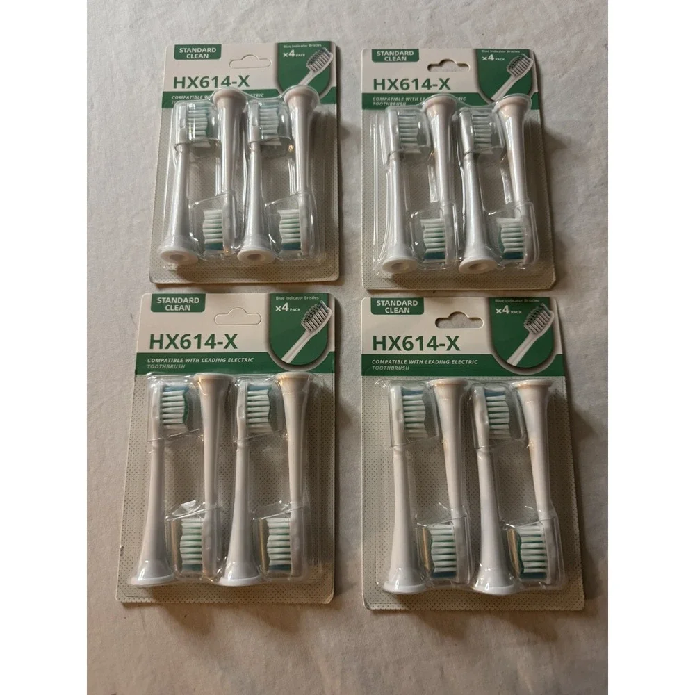 16 Pack Replacement Toothbrush Heads Compatible Sonicare HX614-X White Lot of 4